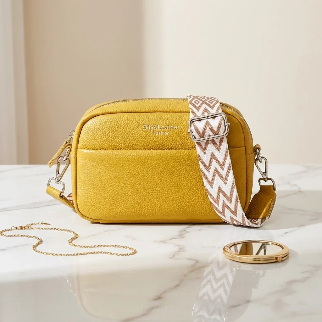 Petit sac bandoulière en cuir essentiel - Prisca