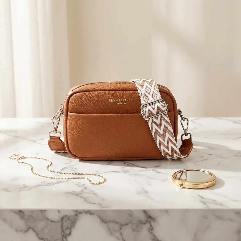 Petit sac bandoulière en cuir essentiel - Prisca