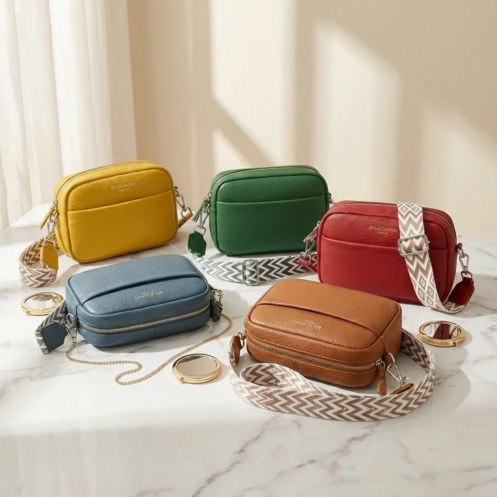 Petit sac bandoulière en cuir essentiel - Prisca