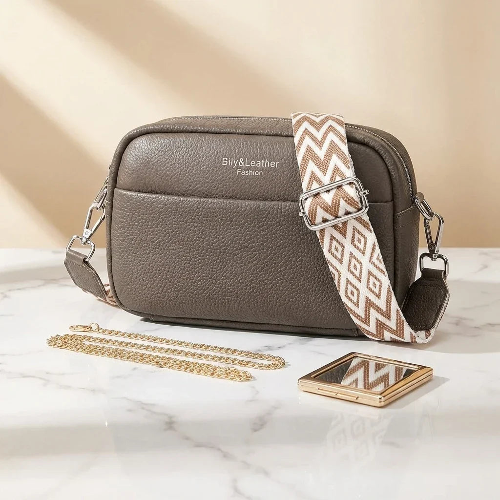 Petit sac bandoulière en cuir essentiel - Prisca