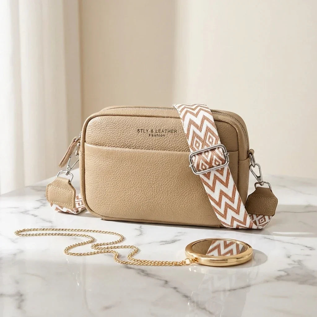 Petit sac bandoulière en cuir essentiel - Prisca