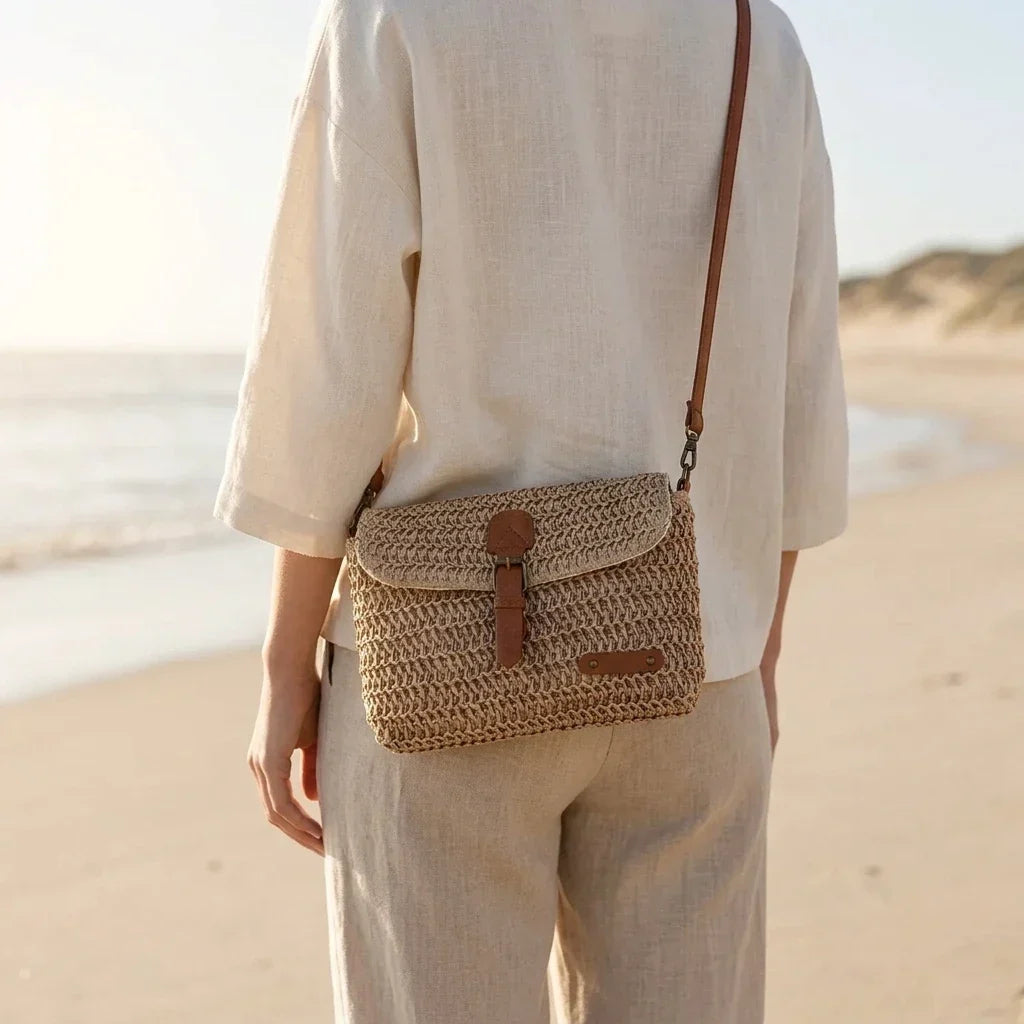Sac à main bandoulière en paille élégant - Lavinia