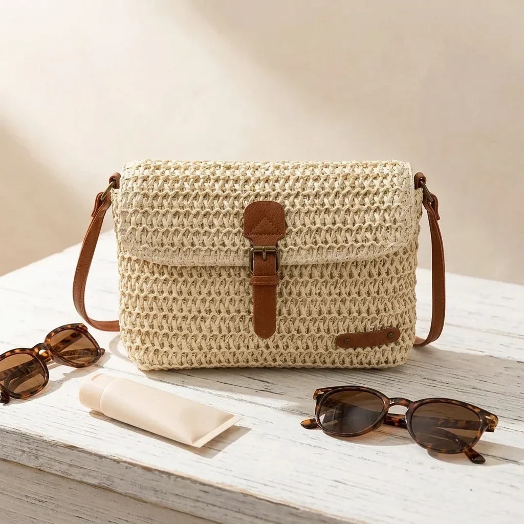 Sac à main bandoulière en paille élégant - Lavinia