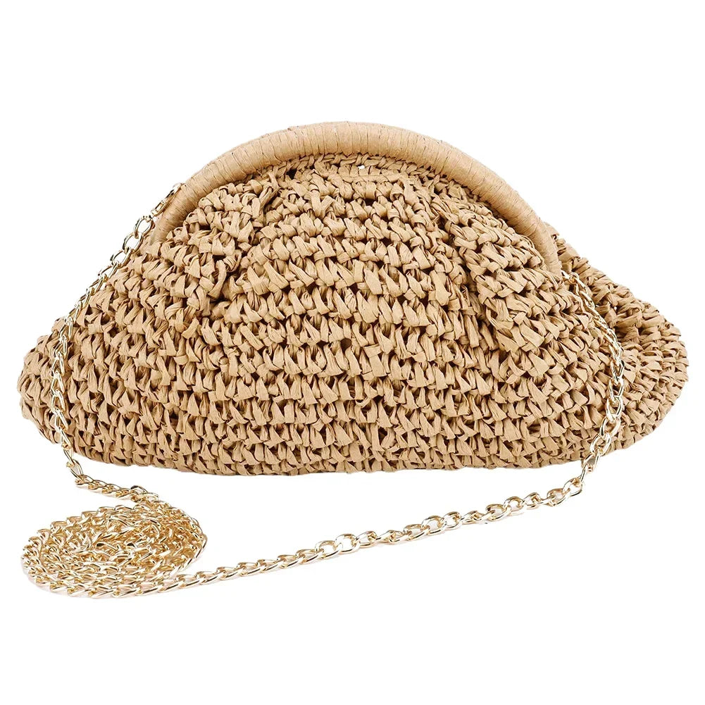 Sac à main bandoulière en paille naturel - Margherita