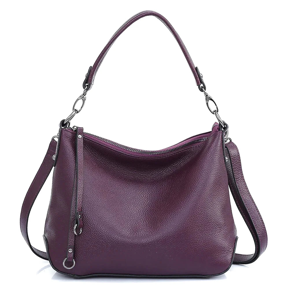 Sac à main bandoulière en cuir sobre - Alessandra